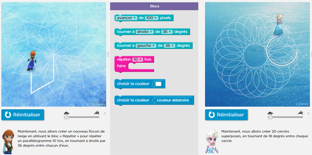 Faire une heure de code avec Elsa et Anna (La Reine des neiges)