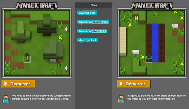 Faire une heure de code avec Minecraft