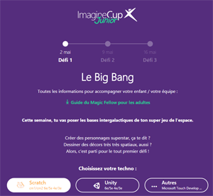 Découvre le défi 1 de l'Imagine Cup Junior