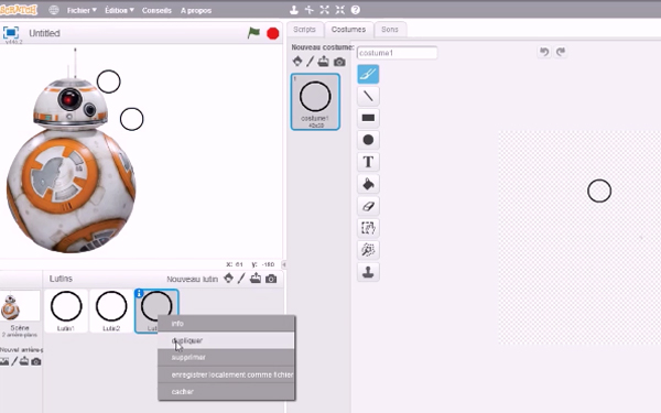 La programmation dans Scratch pour faire un docteur Maboul